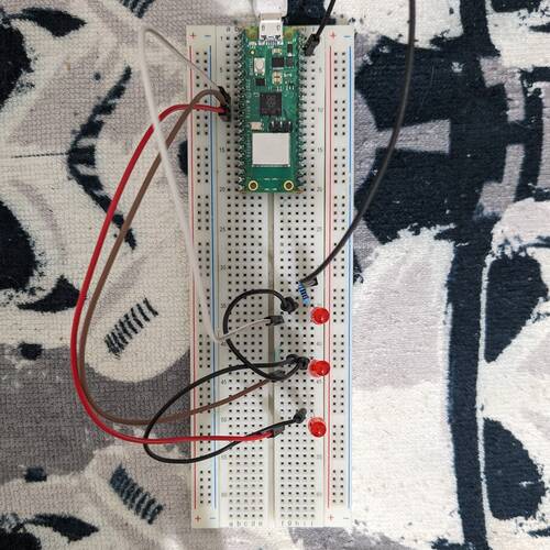 3 LEDs Blinking Wiring
