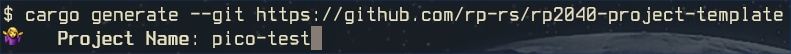 Cargo Generate Enter Name